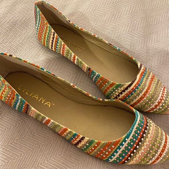 Liliana Pointed Flats Multicolor 7.5 Women’s - Picture 1 of 9